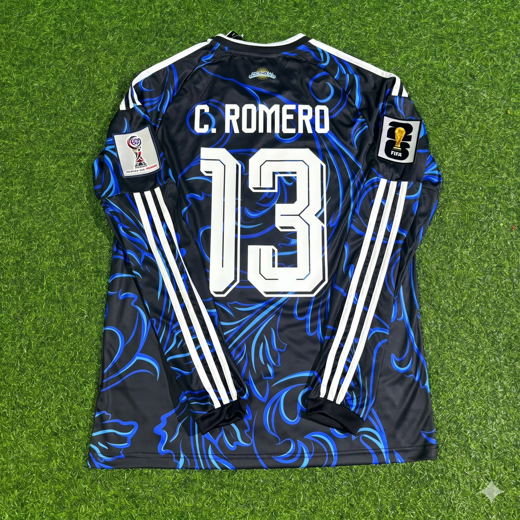 Cristian Romero Argentina 2026 World Cup Long Sleeve Football Jersey