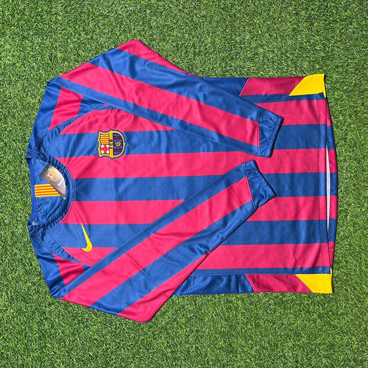 Ronaldinho #10 Barcelona 2005-2006 Langarm Retro Trikot