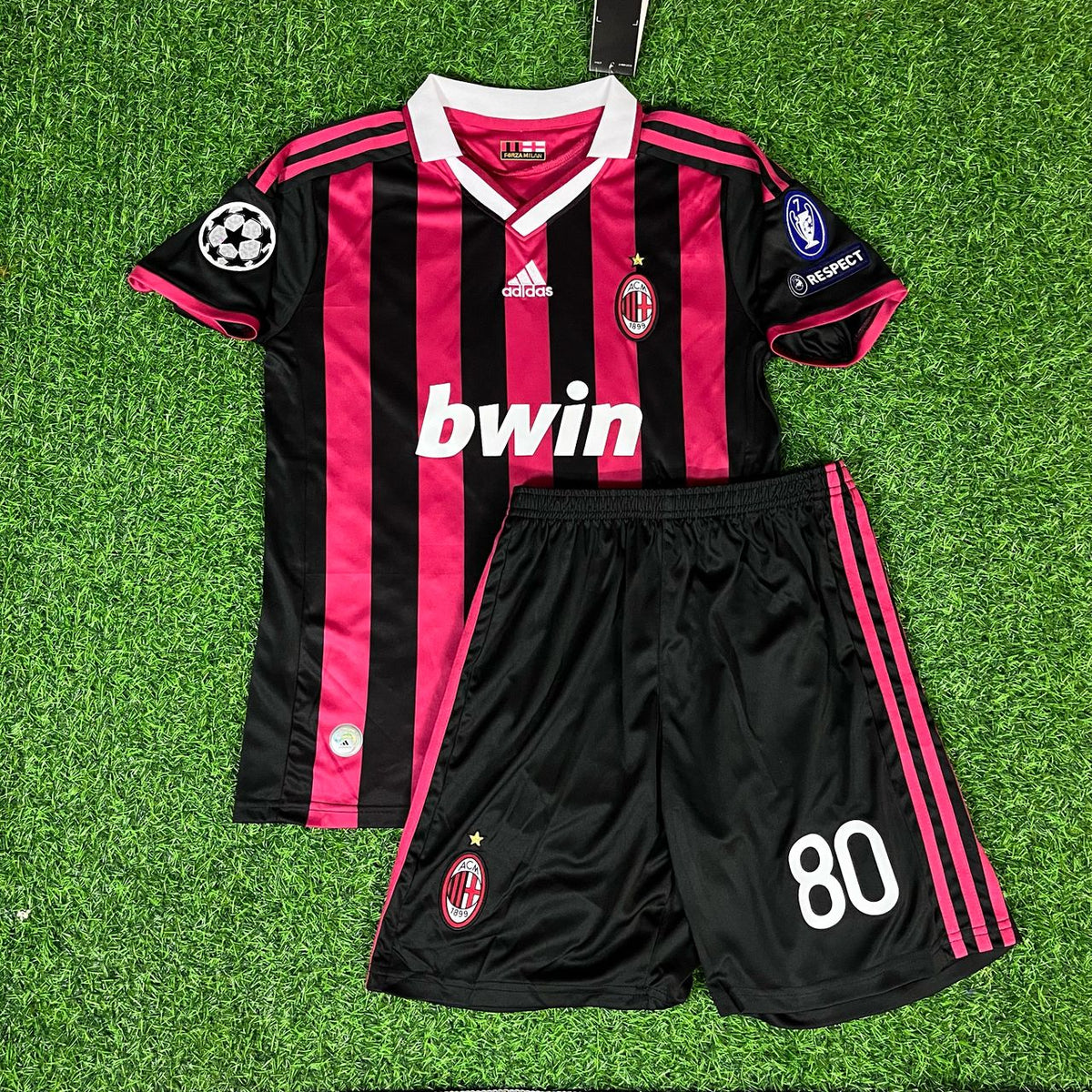 Ronaldinho #10 – AC Mailand 2009-10 Retro-Trikot – | KinderTrikot | Fußballtrikot für Kinder