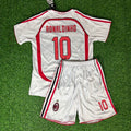 Ronaldinho – AC Milan White Retro Jersey – | Kindertrikot | Maillot Enfant Soccer Shirt