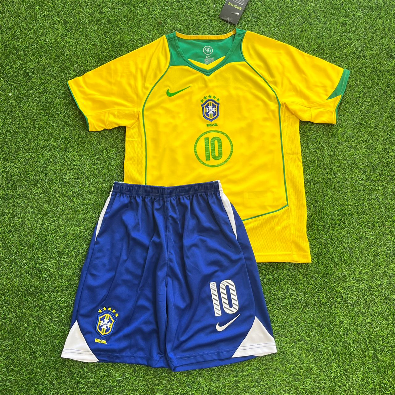 Ronaldinho Brasilien 2004–2006 Retro Kinder Fußballtrikot-Set