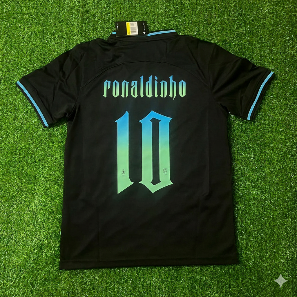 Ronaldinho Brasilien Retro-Fußballtrikot Trikot Maglia Soccer-Shirt