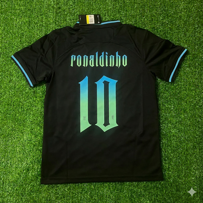 Ronaldinho Brasilien Retro-Fußballtrikot Trikot Maglia Soccer-Shirt