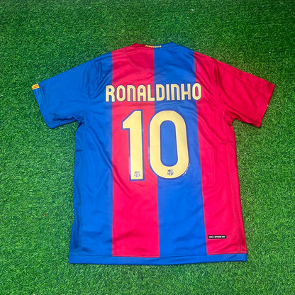 Ronaldinho Gaucho Barcelona 2006/2007 Heim Retro Fußball Trikot