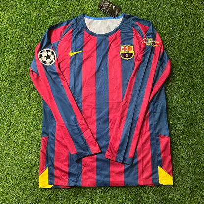 Ronaldinho Gaucho 10 – Barcelona 2006 Final Retro Long Sleeve Football Jersey – | Trikot | Maillot Soccer Shirt