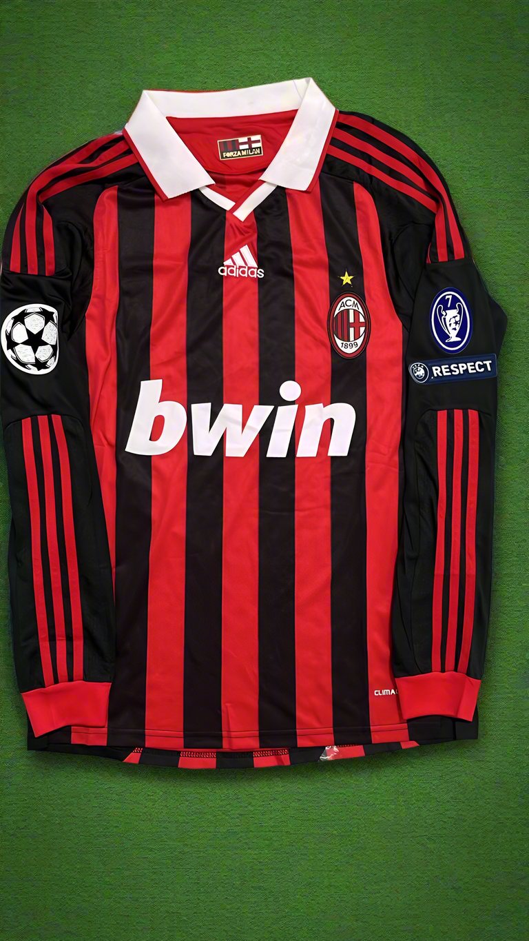 Ronaldinho Milan 2009 2011 Retro Long Sleeve Jersey Maillot Trikot Maglia
