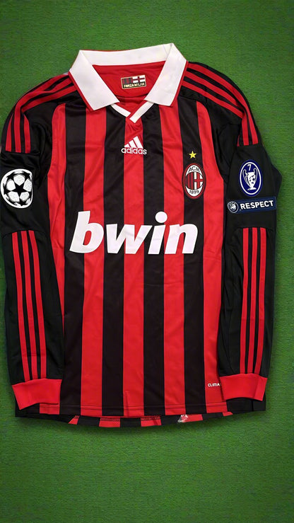 Ronaldinho Mailand 2009 2011 Retro Langarm-Trikot Maillot Trikot Maglia