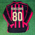 Ronaldinho Milan 2006 2007 Retro Long Sleeve Jersey Maillot Trikot Maglia Soccer Shirt