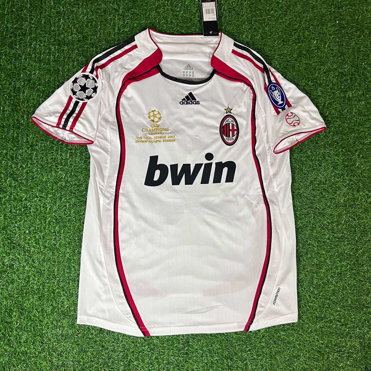 Ronaldo Nazário El Fenómeno Milan 2007 Finale Athen Champions League Finale Weiß Retro Fußballtrikot