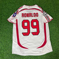 Ronaldo Nazário El Fenómeno Milan 2007 Finale Athen Champions League Finale Weiß Retro Fußballtrikot