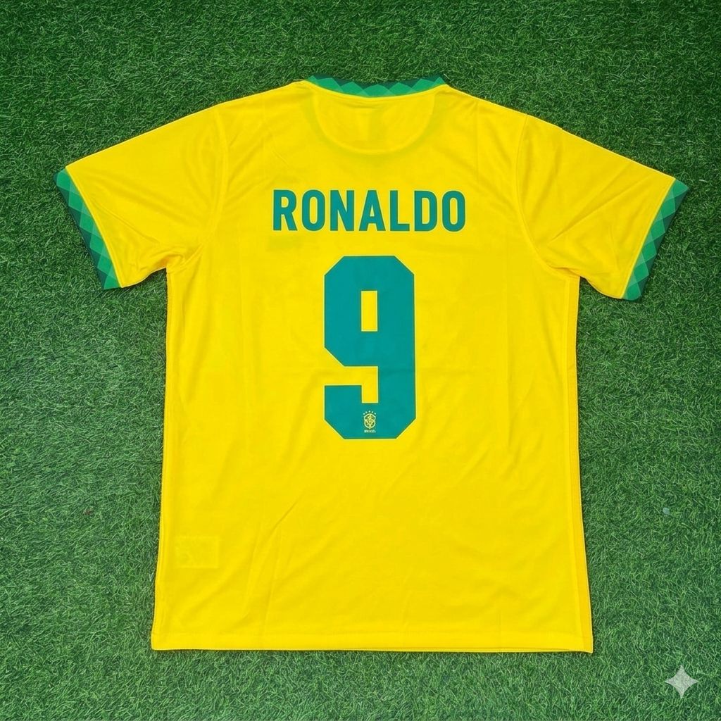Ronaldo Nazario Brazil Football Retro Jersey Trikot Maillot