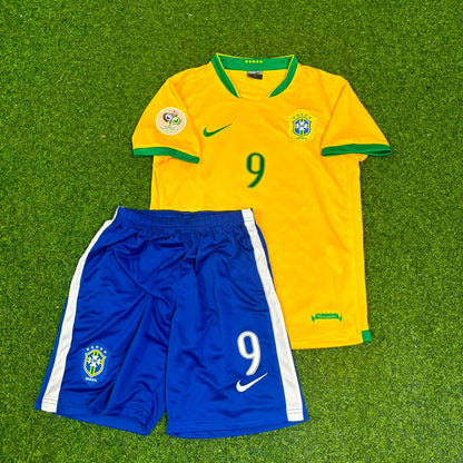 Ronaldo Nazario n° 9 Brésil Coupe du Monde 2006 Maillot Domicile Enfant