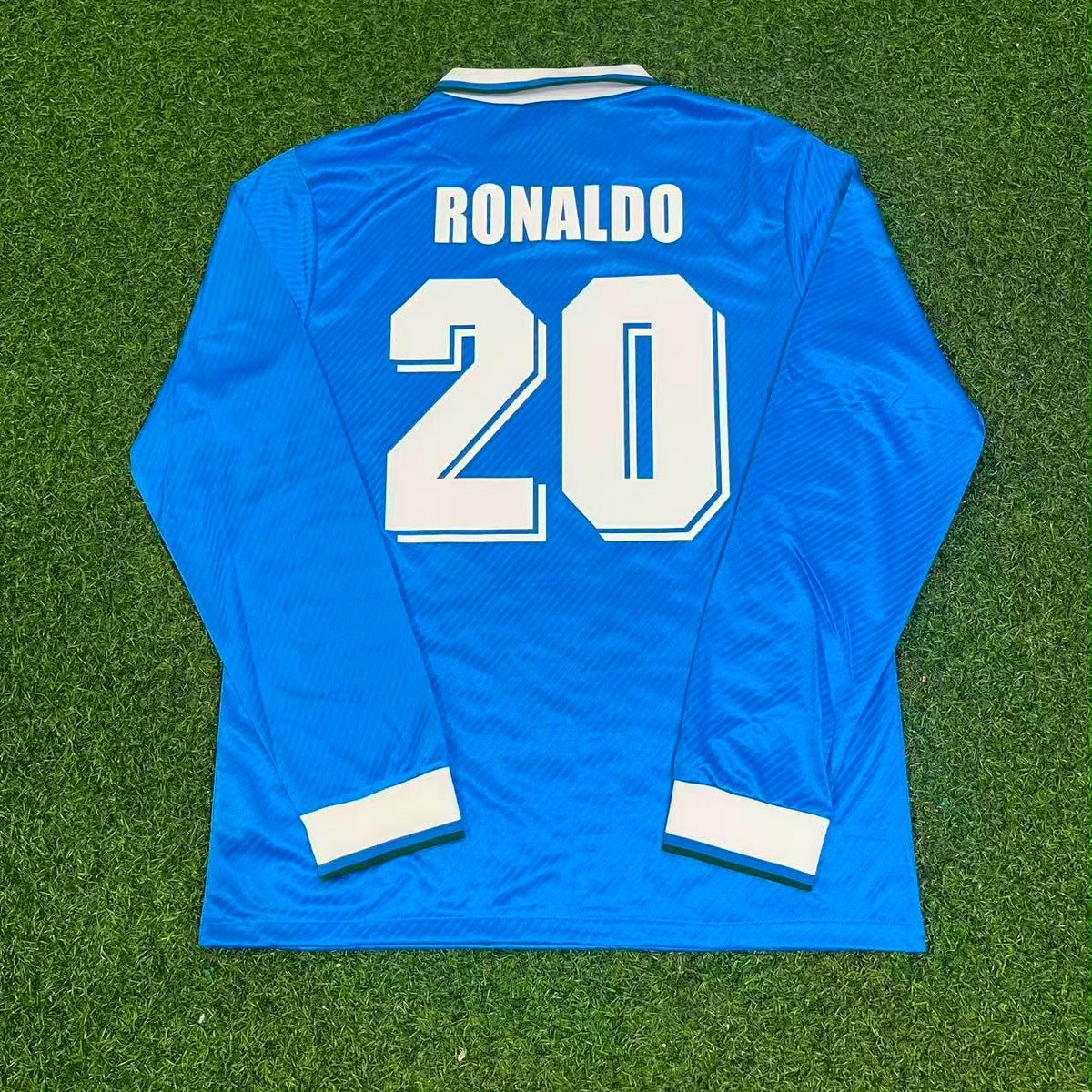 Ronaldo Nazário Brasilien WM 1994 Blau Langarm Retro Fußballtrikot
