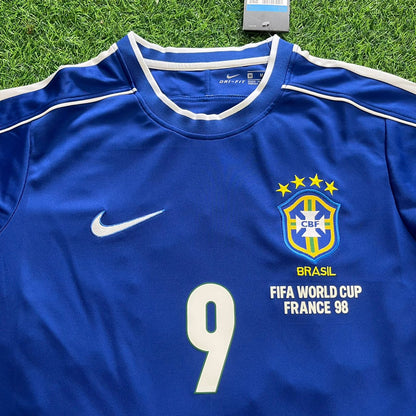 Ronaldo Nazario El Fenomeno Brazil 1998 World Cup Retro Jersey Trikot