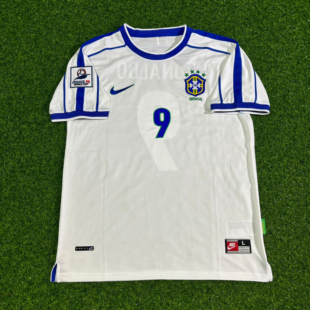 Ronaldo Nazario Brasilien WM 1998 Retro-Fußballtrikot