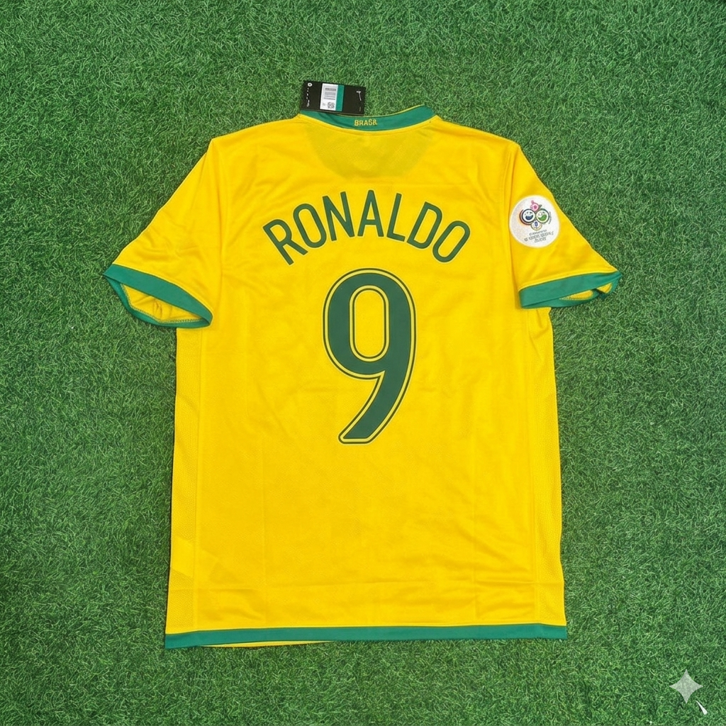 Maillot Ronaldo Nazario #9 Brésil Coupe du Monde 2006