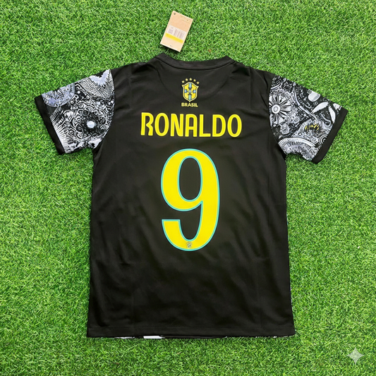 Ronaldo Nazario Brazil Iconic Retro Football Jersey Trikot Maglia Soccer Shirt
