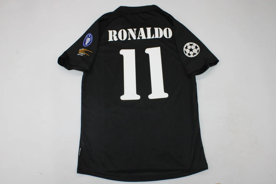 Ronaldo Nazario #11 Real Madrid 2002-2003 Away Black Retro Jersey
