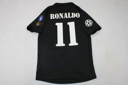 Ronaldo Nazario #11 Real Madrid 2002-2003 Away Black Retro Jersey