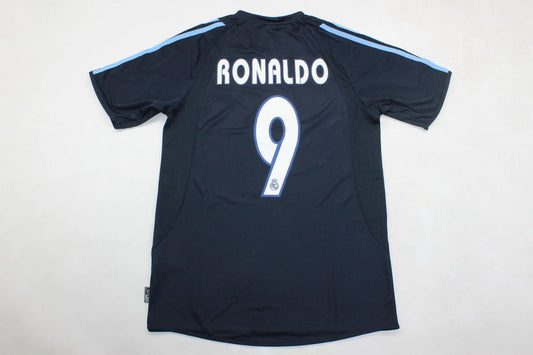 Ronaldo Nazario #9 Real Madrid 2003-2004 Auswärtstrikot Dunkelblau Retro