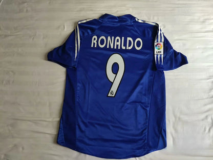 Ronaldo Nazario #9 Real Madrid 2004-2005 Away Dark Blue Retro Jersey