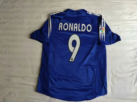 Ronaldo Nazario #9 Real Madrid 2004-2005 Auswärtstrikot Dunkelblau Retro