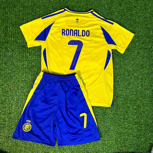 Cristiano Ronaldo #cr7 Al Nassr Kids Jersey Trikot Soccer Shirt
