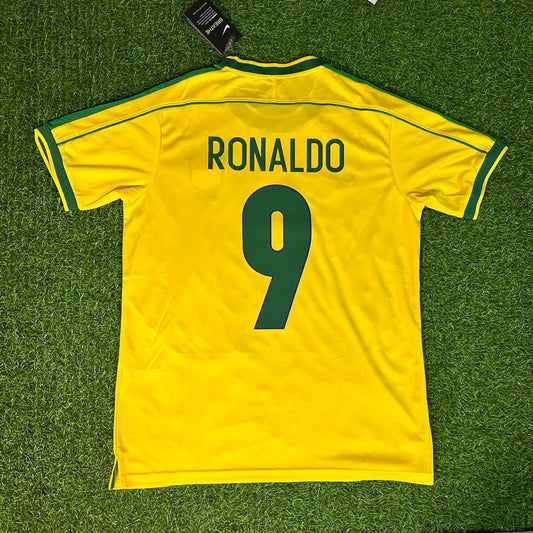 Ronaldo Nazario Brazil 1998 World Cup Retro Football Jersey