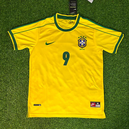 Ronaldo Nazario Brazil 1998 World Cup Retro Football Jersey