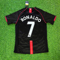 Cristiano Ronaldo Manchester United 2007-2008 Maillot Rétro Noir Trikot Camiseta Maillot de football