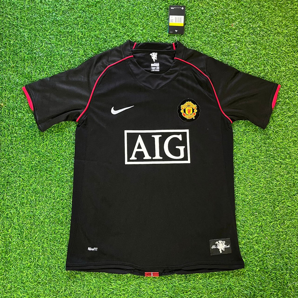 Cristiano Ronaldo Manchester United 2007-2008 Maillot Rétro Noir Trikot Camiseta Maillot de football