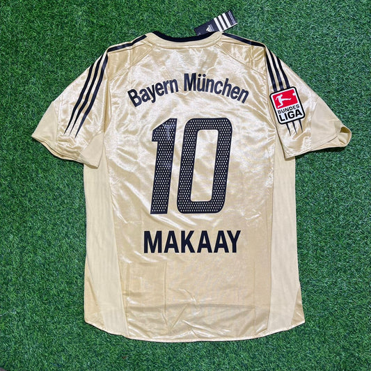 Roy Makaay Bayern München Retro Golden 2004/05 Trikot Jersey Maillot Soccer Shirt