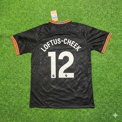 Ruben Loftus-Cheek 12 - Tenue de football rétro extérieure noire de Chelsea 2019/2020