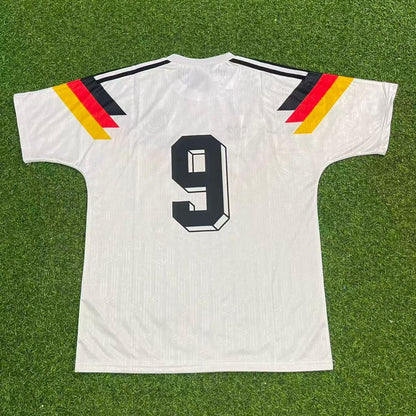 Rudi Völler Allemagne Deutschland 1990 Coupe du Monde Maillot Rétro de Football