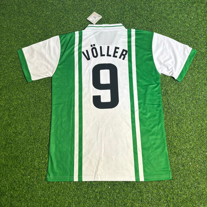 Conjunto de camiseta de fútbol retro de Rudi Völler y el Werder Bremen