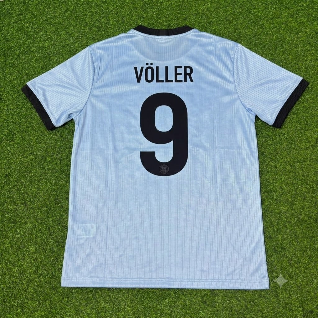 Rudi Völler Germany 125th Year Special Clear Blue Retro Football Jersey