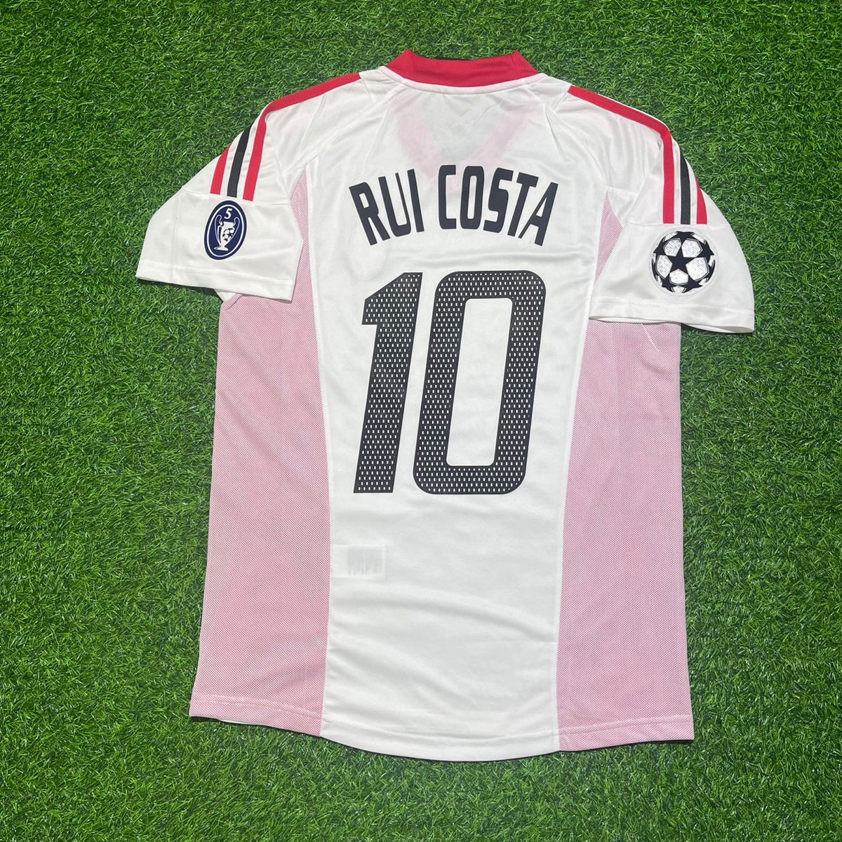 Rui Costa AC Milan 2003 Final de la Champions League Old Trafford Camiseta Retro Blanca Maglia Maillot