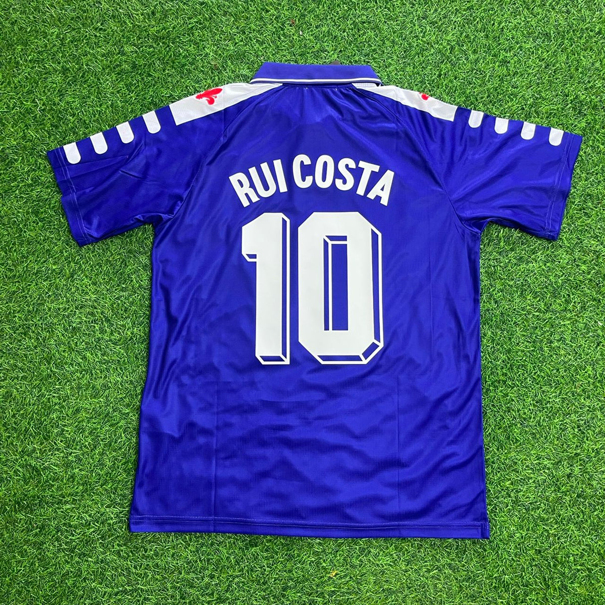 Rui Costa Fiorentina 1998 Retro Purple Kit Jersey Trikot