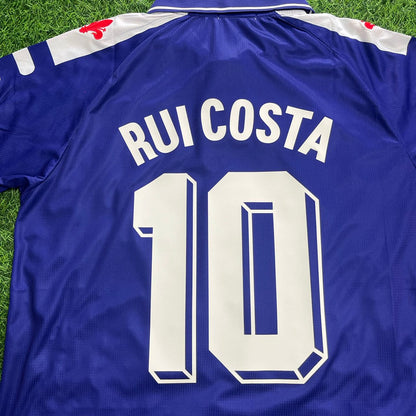 Rui Costa Fiorentina 1998 Retro Purple Kit Jersey Trikot