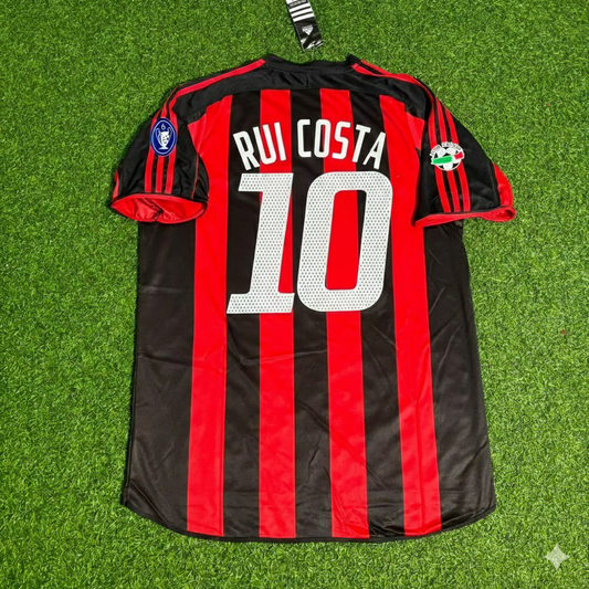 Rui Costa Milan 2003/2004 Retro-Heimtrikot