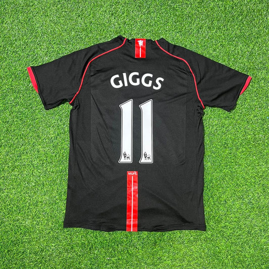 Ryan Giggs Manchester United 2007-2008 Black Retro Jersey Trikot Camiseta Maillot