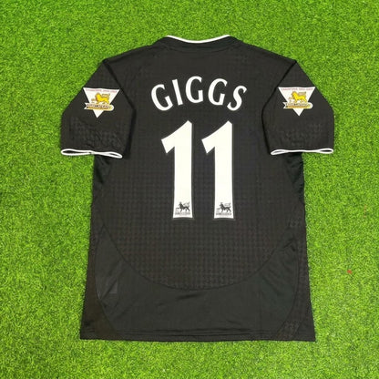 Ryan Giggs Manchester United 2003-2004 Auswärts Schwarzes Retro Fußballtrikot