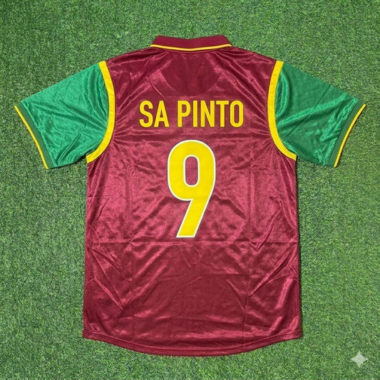 Ricardo Sá Pinto #9 Portugal 1998 World Cup Retro Jersey