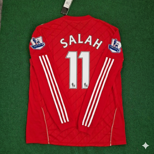 Liverpool Long Sleeve Red Retro Jersey – Mohamed Salah