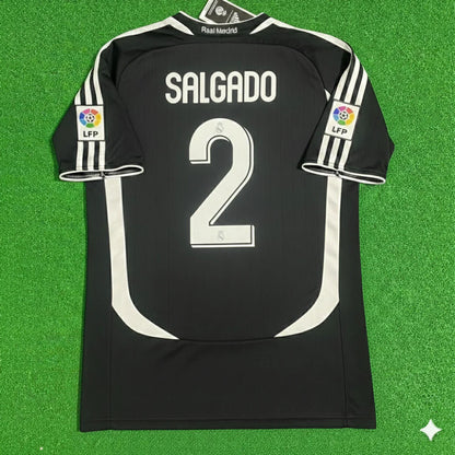 Michel Salgado Real Madrid 2006-2007 Black Jersey Soccer Shirt