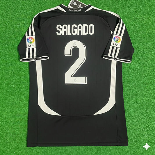 Michel Salgado Real Madrid 2006-2007 Black Jersey Soccer Shirt