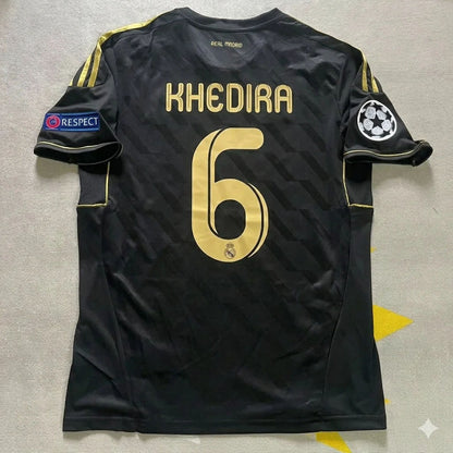 Sami Khedira 6-  Real  Madrid 2011-2012  Champions League Retro Jersey Soccer Shirt