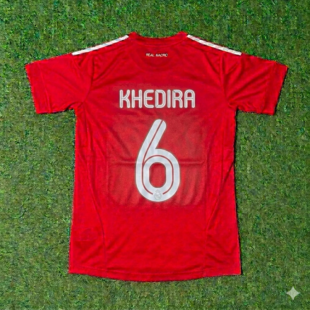 Sami Khedira 6- Real Madrid 2011/2012 Red Football Jersey