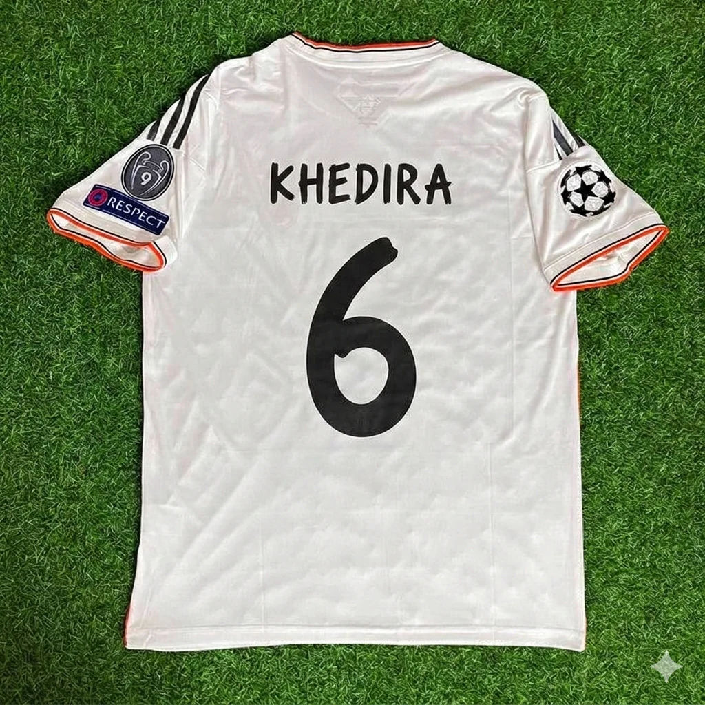 Sami Khedira 6- Real  Madrid Lisbon Short Sleeve Jersey Soccer Shirt