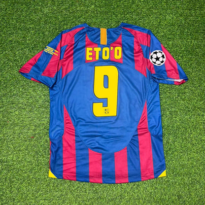 Samuel Eto'o Barcelona 2006 Final Retro Short Sleeve Football Jersey